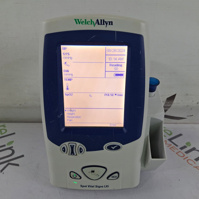 Welch Allyn Spot LXi - NIBP, SureTemp Plus, Nellcor SpO2 Vital Signs Monitor