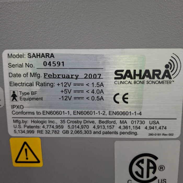 Hologic, Inc. Sahara Clinical Bone Sonometer