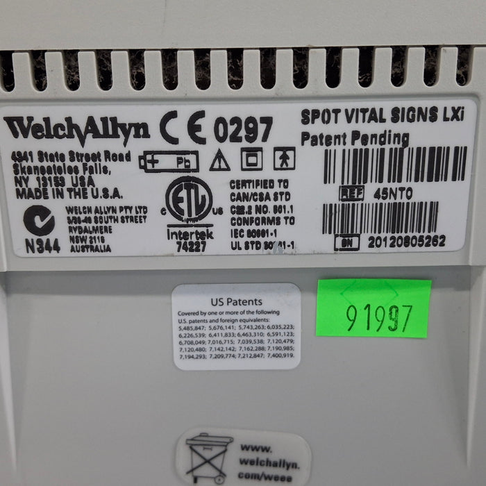 Welch Allyn Spot LXi - NIBP, SureTemp Plus, Nellcor SpO2 Vital Signs Monitor