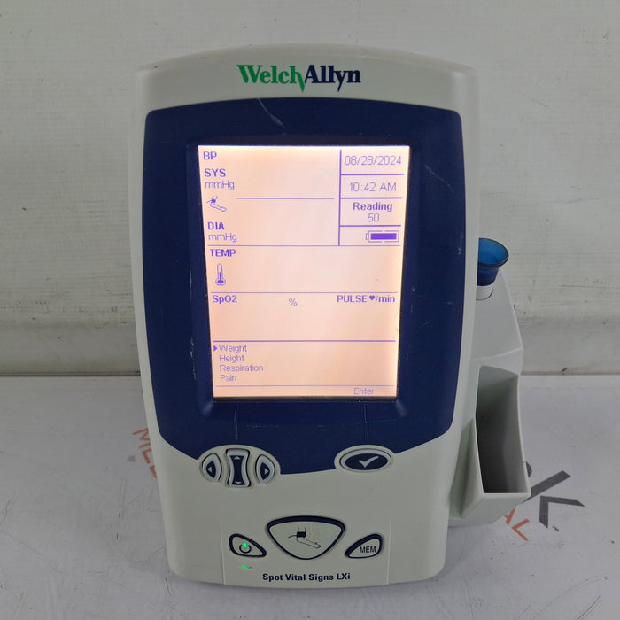 Welch Allyn Spot LXi - NIBP, SureTemp Plus, Nellcor SpO2 Vital Signs Monitor