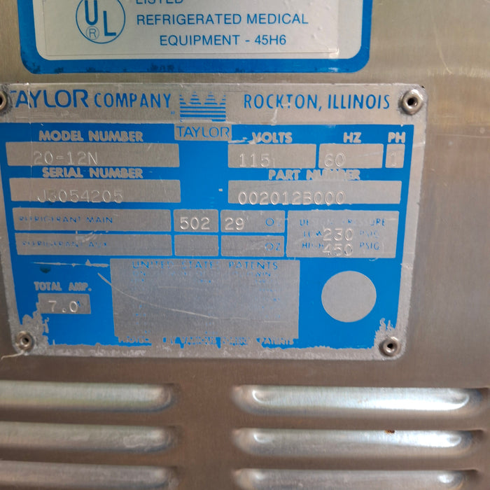 Taylor Company 20-12N Surgical Slush System