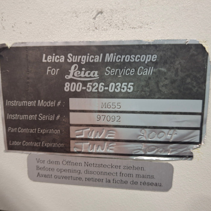 Leica Wild M655 / MTR 29 Surgical Microscope