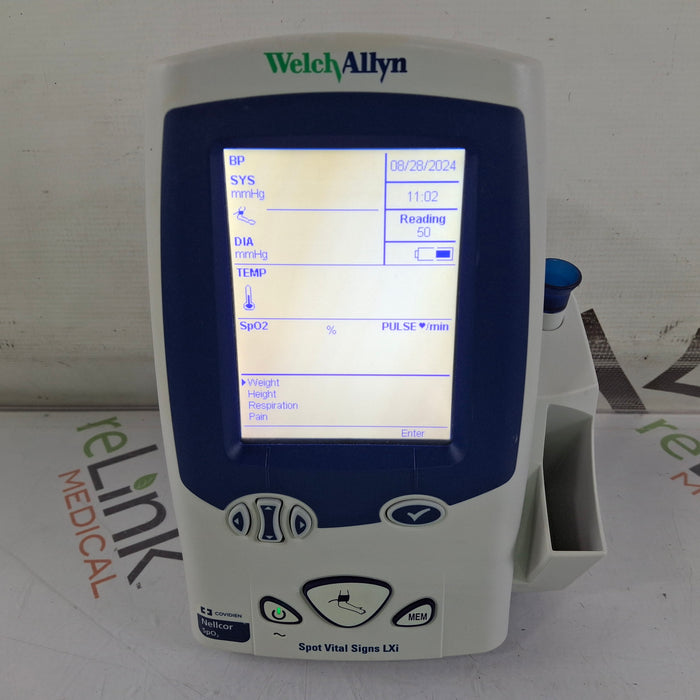 Welch Allyn Spot LXi - NIBP, SureTemp Plus, Nellcor SpO2 Vital Signs Monitor