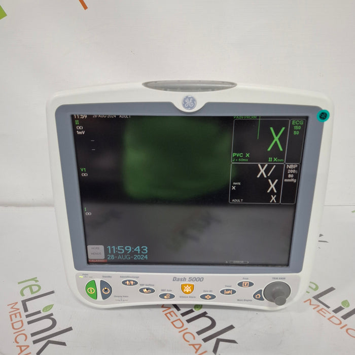 GE Healthcare Dash 5000 - Masimo SpO2 Patient Monitor