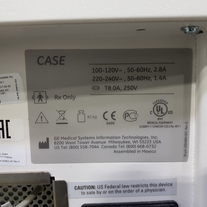 GE Healthcare Case 6.7 Console w/ T2100 Stress Test System