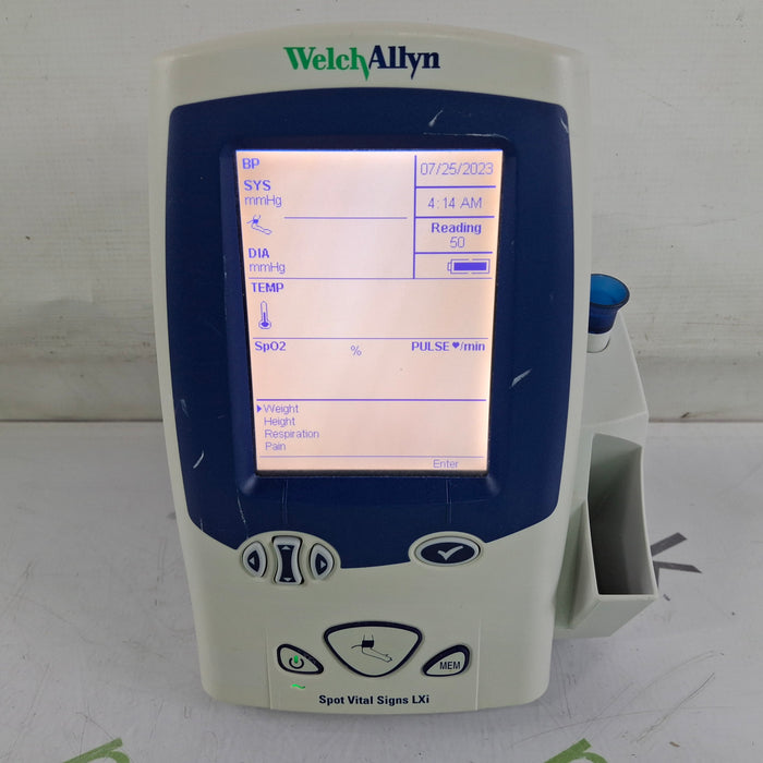 Welch Allyn Spot LXi - NIBP, SureTemp Plus, Nellcor SpO2 Vital Signs Monitor