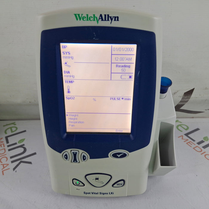 Welch Allyn Spot LXi - NIBP, SureTemp Plus, Nellcor SpO2 Vital Signs Monitor