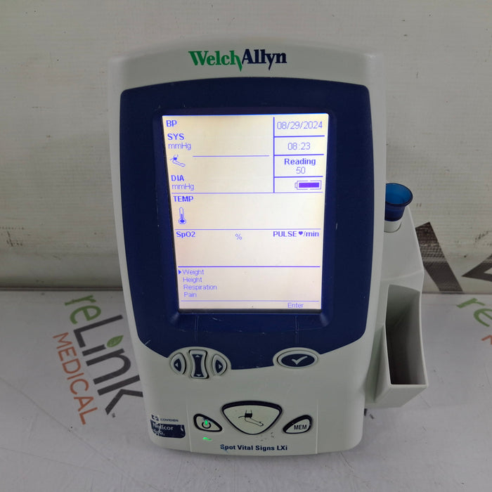 Welch Allyn Spot LXi - NIBP, SureTemp Plus, Nellcor SpO2 Vital Signs Monitor