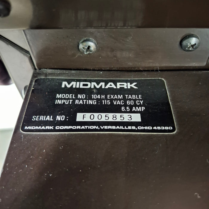 Midmark Ritter Model 104 Exam Table