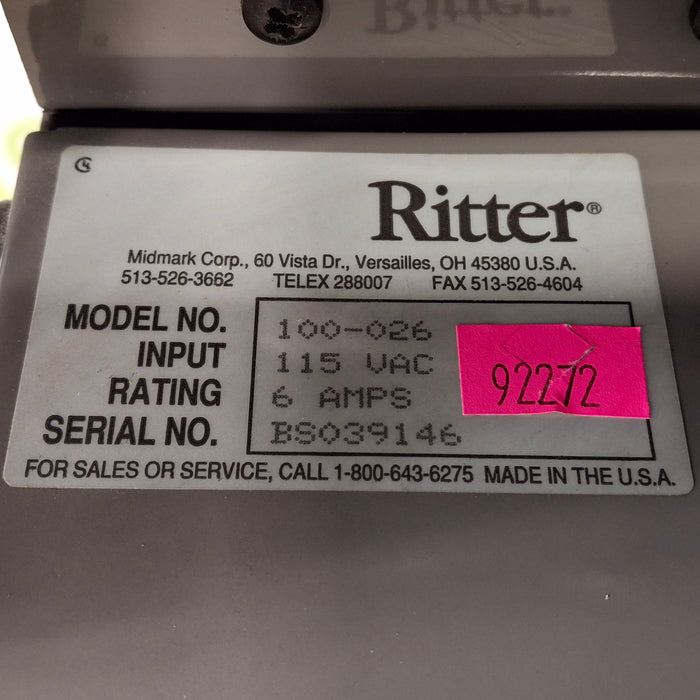 Ritter 104 Exam Table