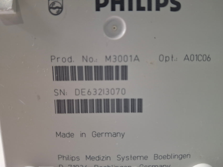 Philips M3001A-A01C06 Fast SpO2, NIBP, ECG, Temp, IBP MMS Module