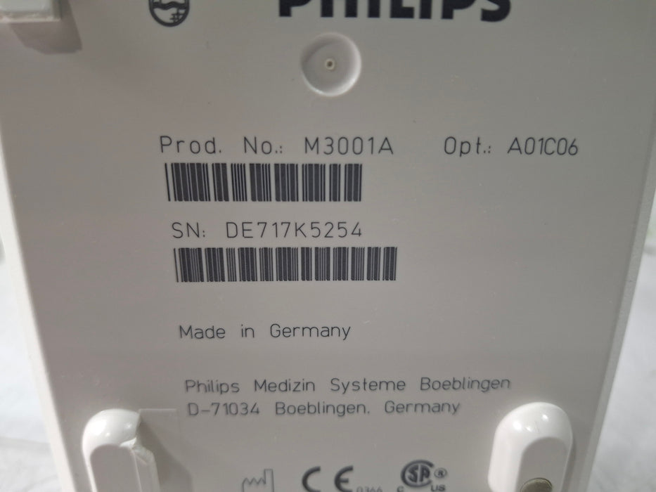 Philips M3001A-A01C06 Fast SpO2, NIBP, ECG, Temp, IBP MMS Module