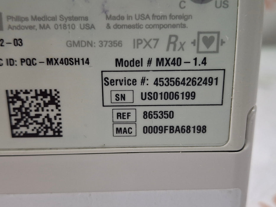 Philips MX40 1.4 ECG 865350 Telemetry Transmitter