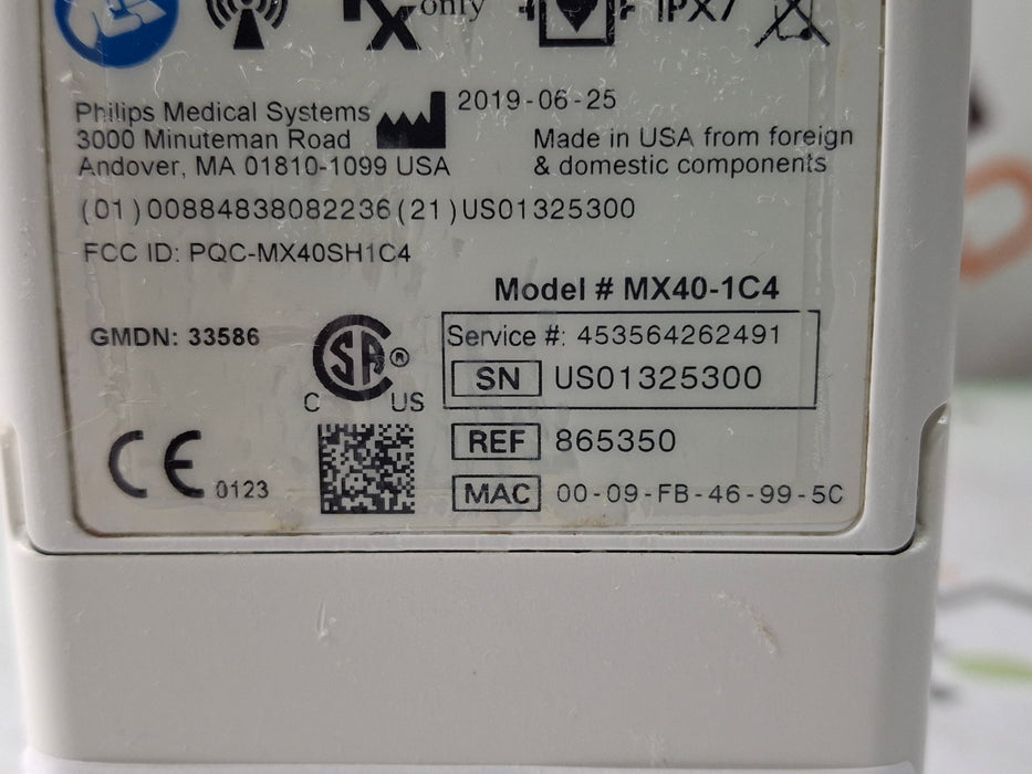 Philips MX40 1.4 ECG 865350 Telemetry Transmitter