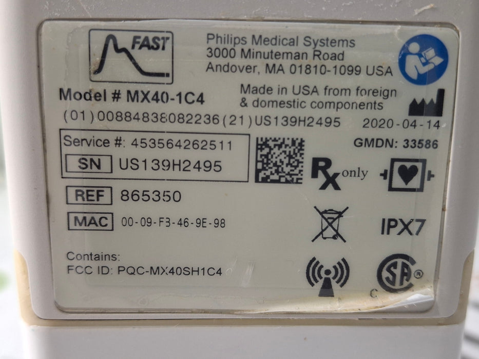 Philips MX40 1.4 ECG/SPO2 865350 Telemetry Transmitter