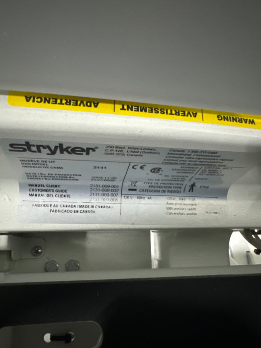 Stryker InTouch 2141 Critical Care Hospital Bed