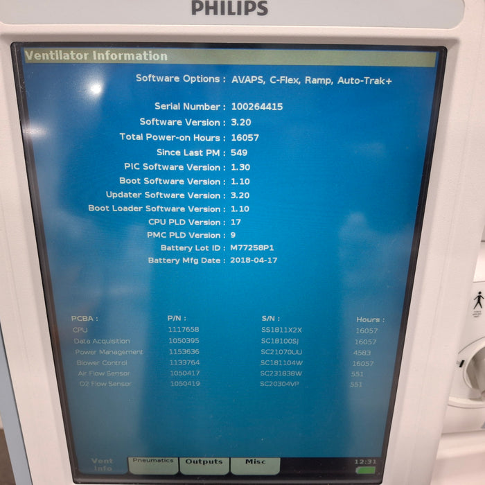 Respironics V60 BiPAP Ventilator