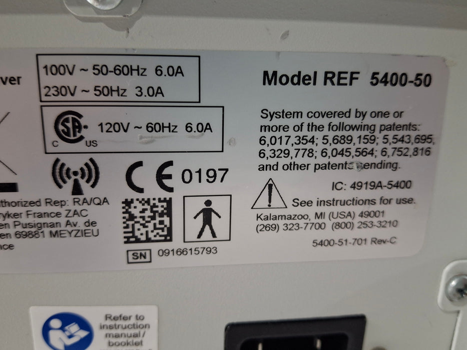 Stryker 5400-050 Core Powered Instrument Driver