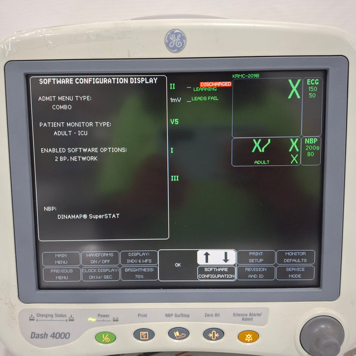 GE Healthcare Dash 4000 - GE/Nellcor SpO2 Patient Monitor