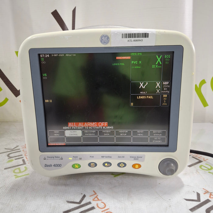 GE Healthcare Dash 4000 - GE/Nellcor SpO2 Patient Monitor