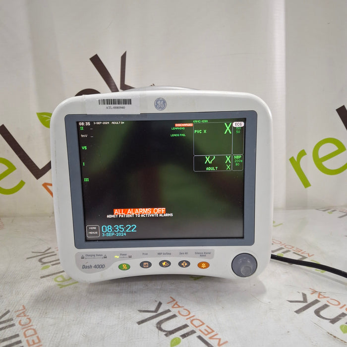 GE Healthcare Dash 4000 - GE/Nellcor SpO2 Patient Monitor