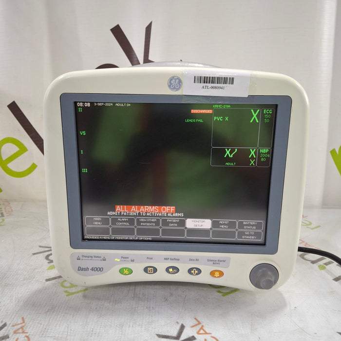 GE Healthcare Dash 4000 - GE/Nellcor SpO2 Patient Monitor