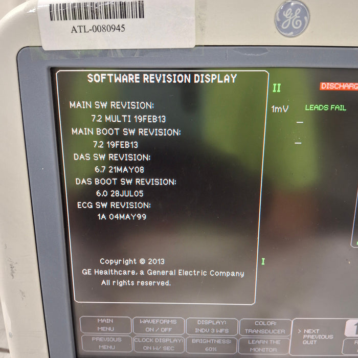 GE Healthcare Dash 4000 - GE/Nellcor SpO2 Patient Monitor