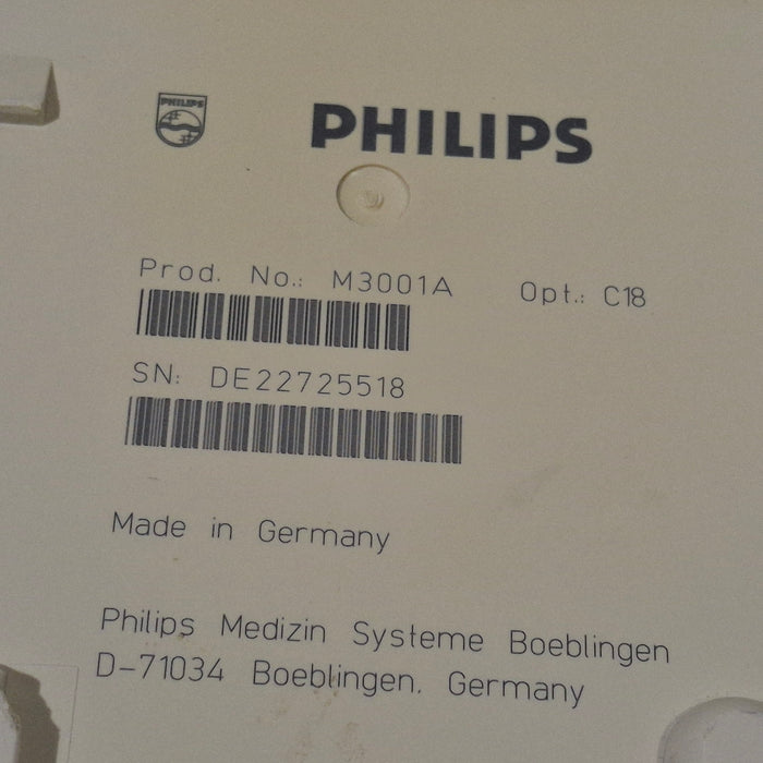 Philips M3001A-C18 Fast SpO2, NIBP, 12 lead ECG, Temp, IBP MMS Module