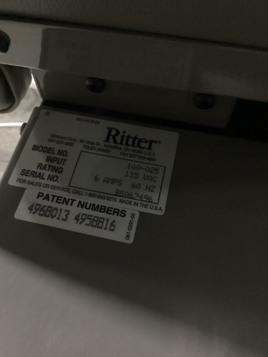 Ritter 100 Exam Table