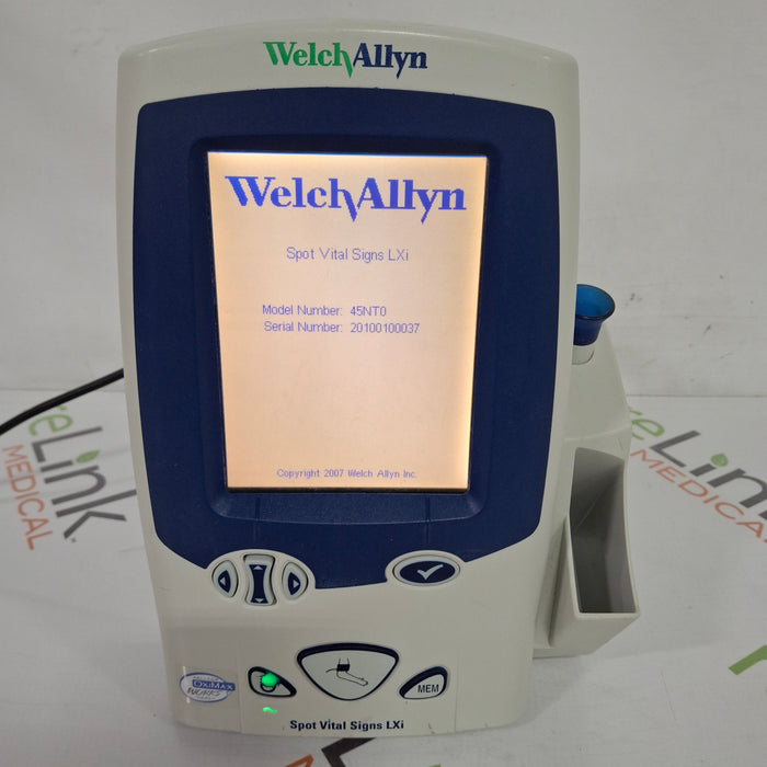 Welch Allyn Spot LXi - NIBP, SureTemp Plus, Nellcor SpO2 Vital Signs Monitor