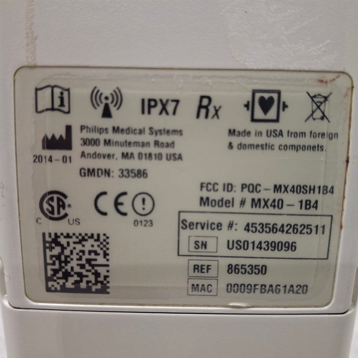 Philips MX40 1.4 ECG/SPO2 865350 Telemetry Transmitter