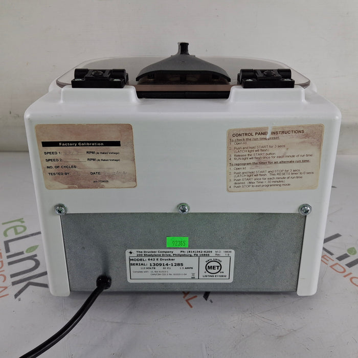 Drucker Diagnostics 642E Centrifuge