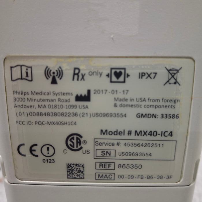 Philips MX40 1.4 ECG/SPO2 865350 Telemetry Transmitter