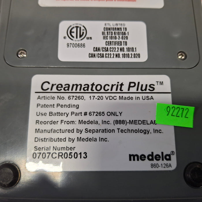 Medela Creamatocrit Plus Breastmilk Fat Analyzer