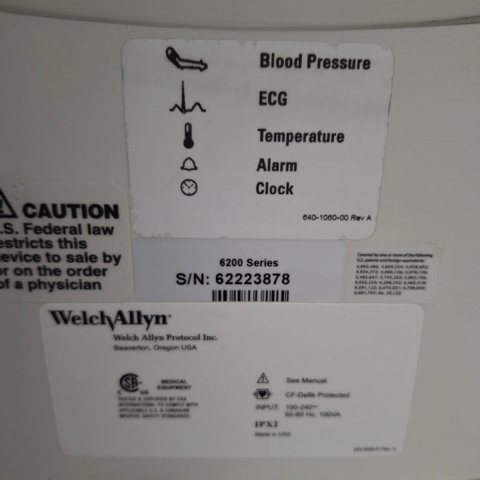 Welch Allyn 6200 Vital Signs Monitor