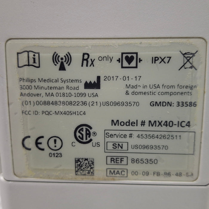 Philips MX40 1.4 ECG/SPO2 865350 Telemetry Transmitter