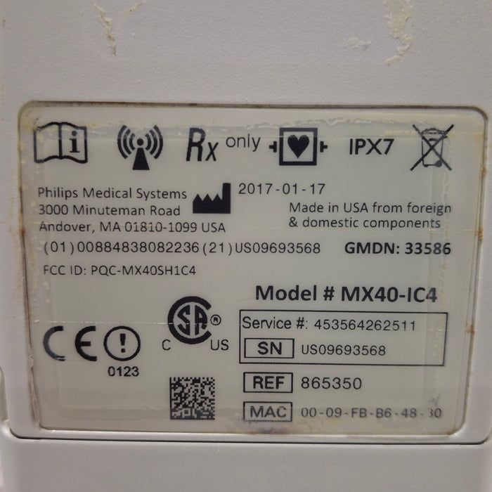 Philips MX40 1.4 ECG/SPO2 865350 Telemetry Transmitter