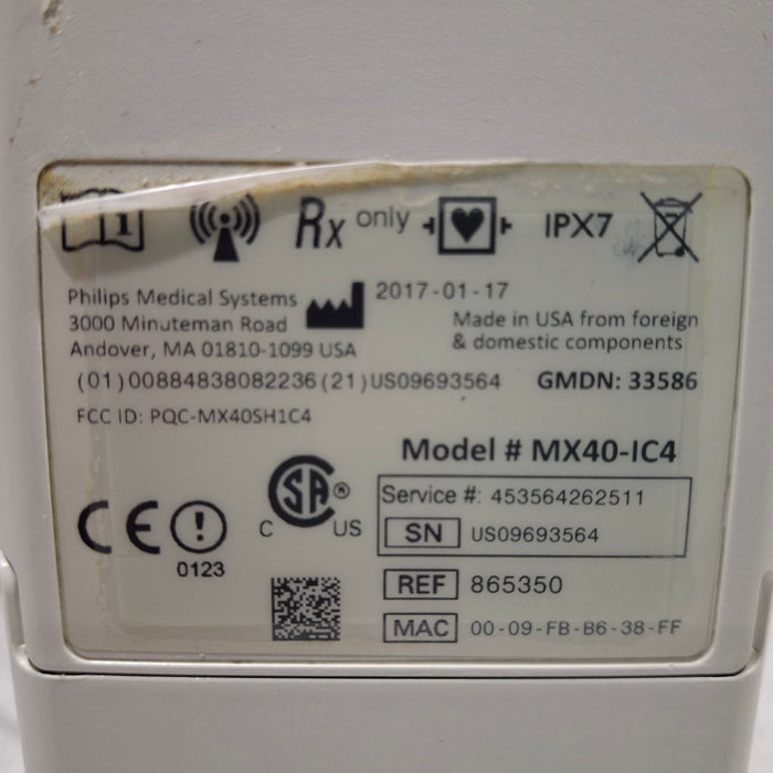 Philips MX40 1.4 ECG/SPO2 865350 Telemetry Transmitter