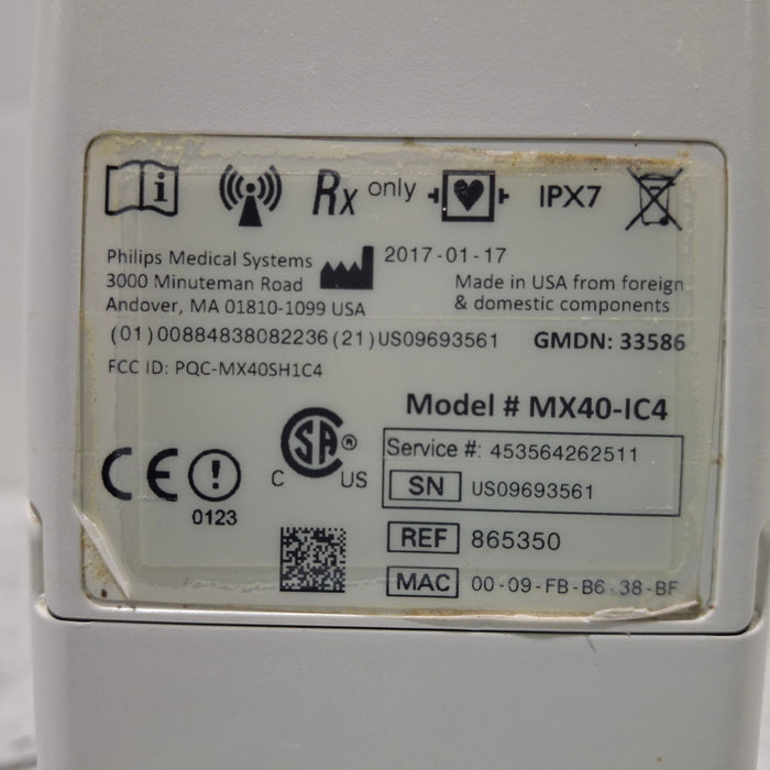 Philips MX40 1.4 ECG/SPO2 865350 Telemetry Transmitter