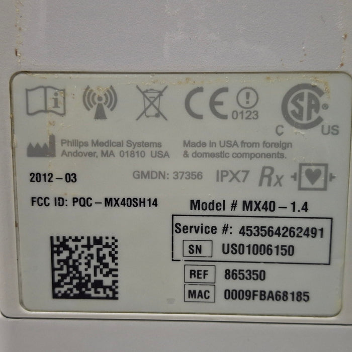 Philips MX40 1.4 ECG 865350 Telemetry Transmitter