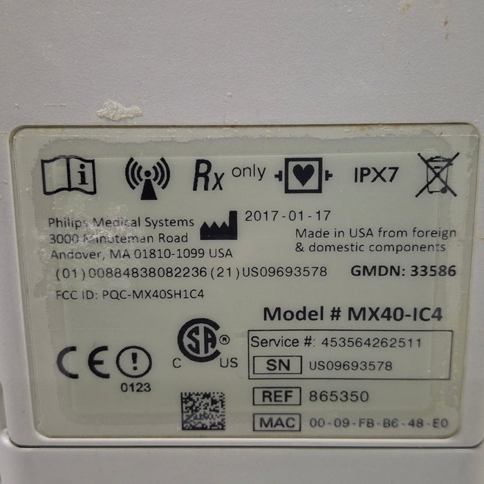 Philips MX40 1.4 ECG/SPO2 865350 Telemetry Transmitter