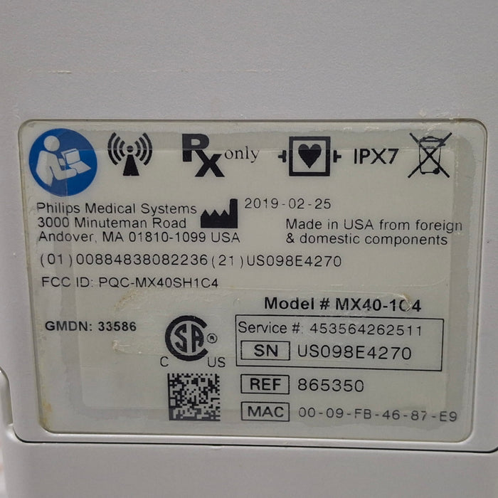 Philips MX40 1.4 ECG/SPO2 865350 Telemetry Transmitter