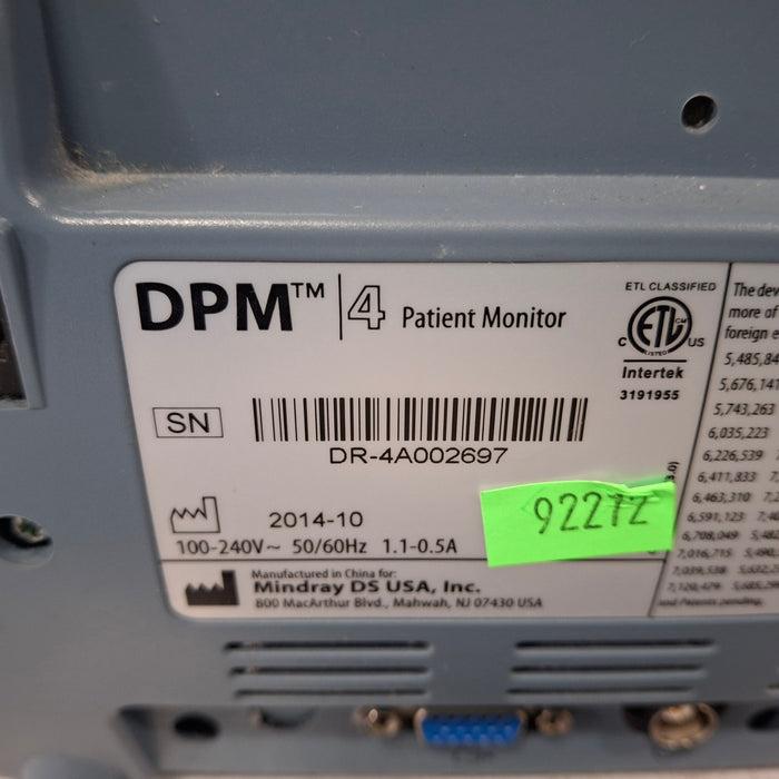 Mindray DPM4 Patient Monitor