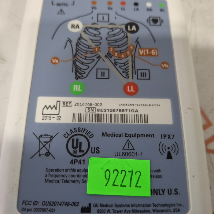 GE Healthcare Carescape T14 Telemetry Transmitter