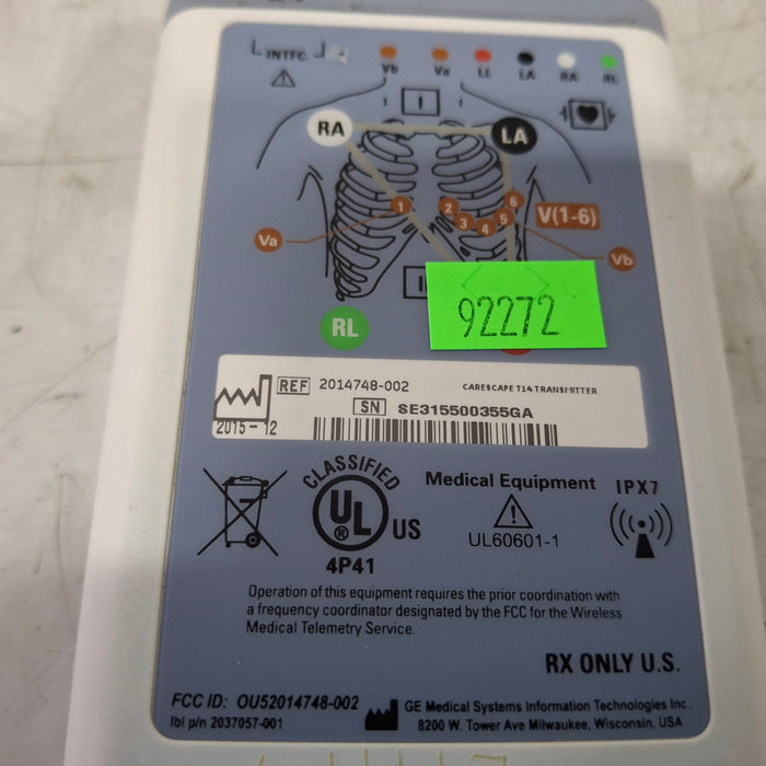 GE Healthcare Carescape T14 Telemetry Transmitter