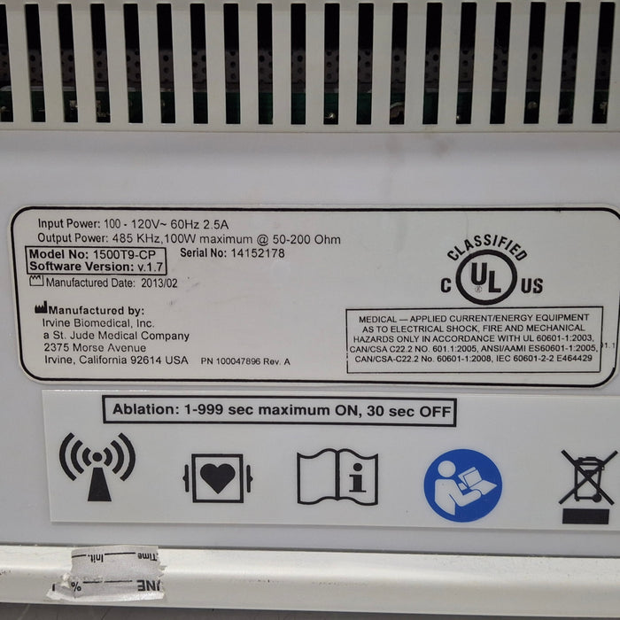 St. Jude Medical, Inc. 1500T9-CP Cardiac Ablation Generator