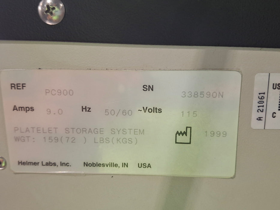 Helmer Inc PC900 Platelet Incubator