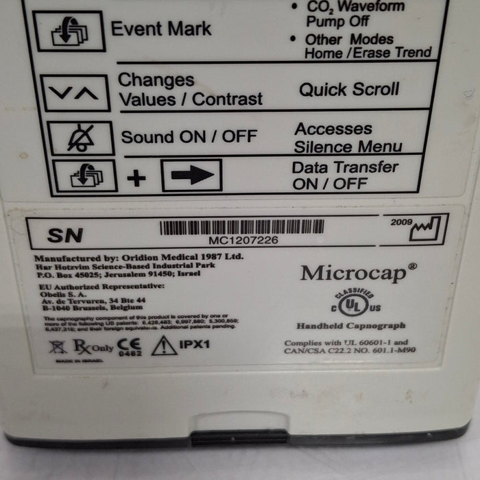 Oridion Microcap EtCO2 Capnography Monitors