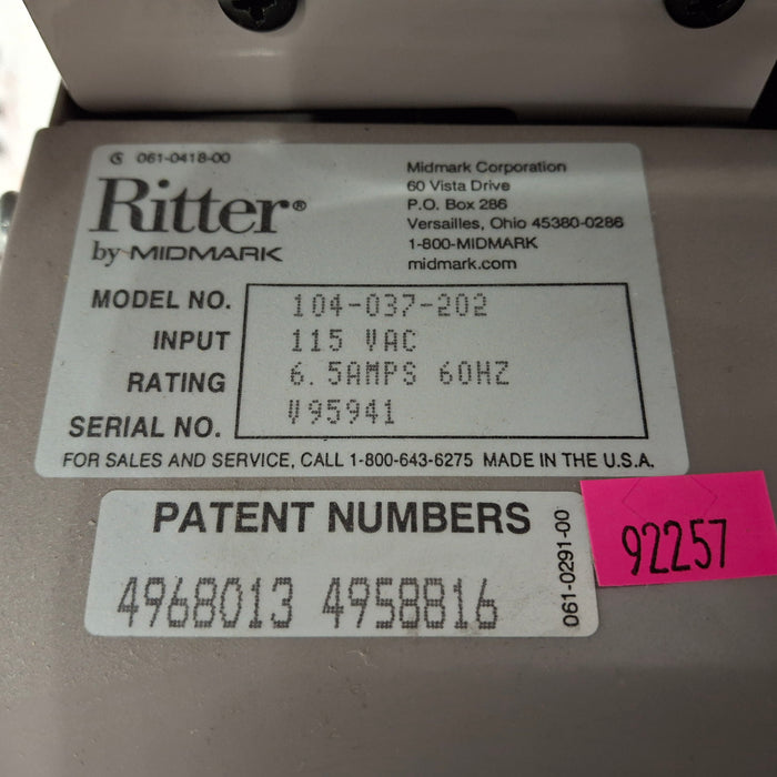 Midmark Ritter Model 104 Exam Table