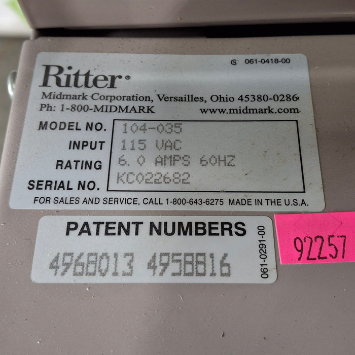 Midmark Ritter Model 104 Exam Table